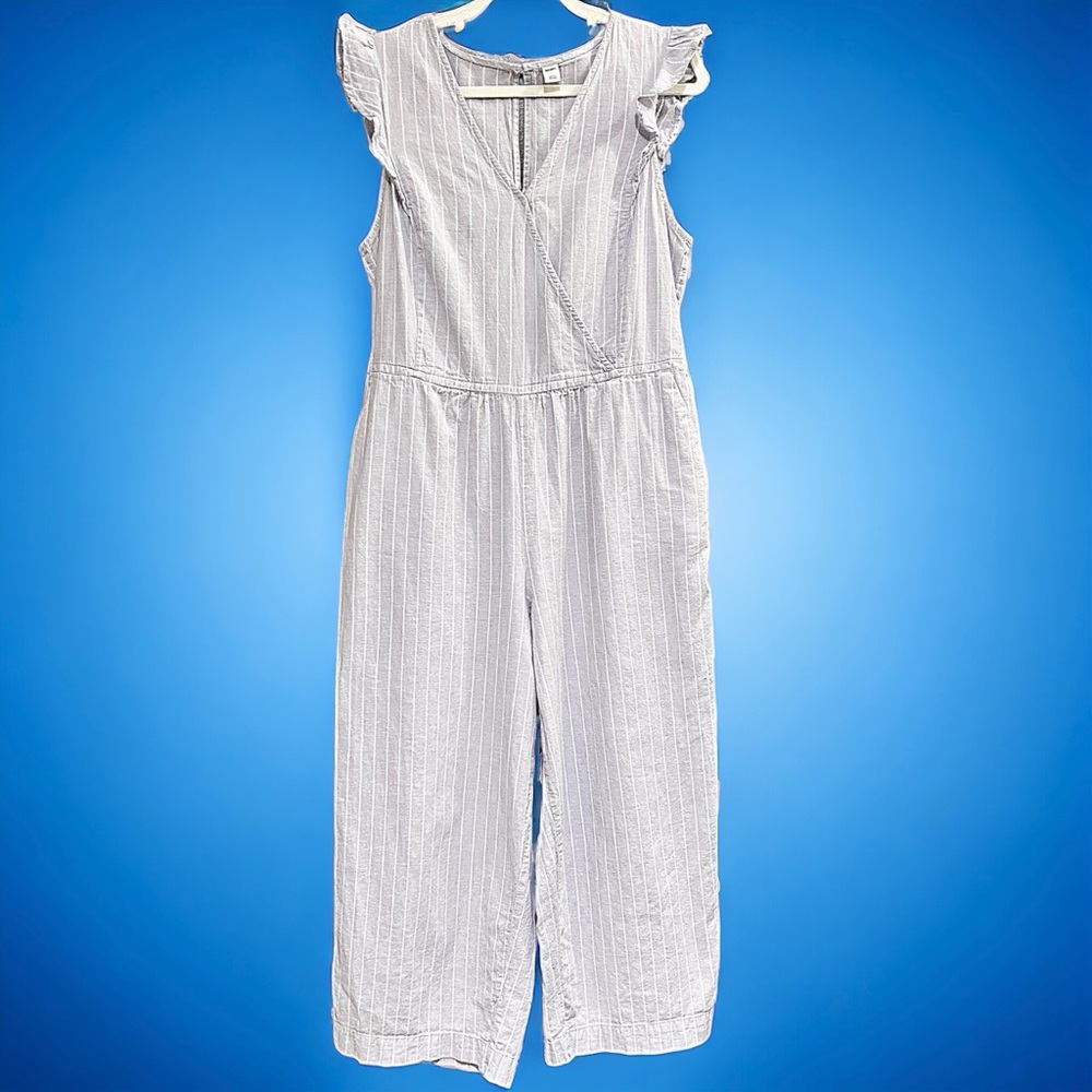 Old Navy Faux-Wrap Linen-Blend Jumpsuit Size L